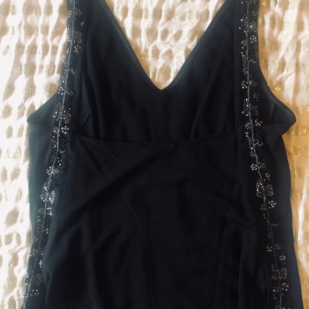BCBGMaxAzria SLEEK, CHIC Beaded Dressy Tank